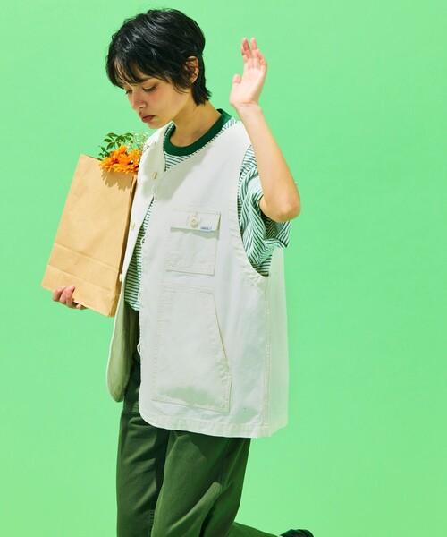 GUNG HO（ガンホー）の「GUNG HO/ガンホー 別注ワークベスト/ミリタリーベスト（ベスト・メンズ・ブラック/オフホワイト/オリーブ・MEDIUM/LARGE）」の14枚目の写真