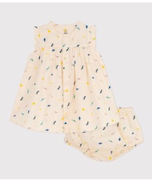 ポプリン半袖ワンピース&ブルマセット