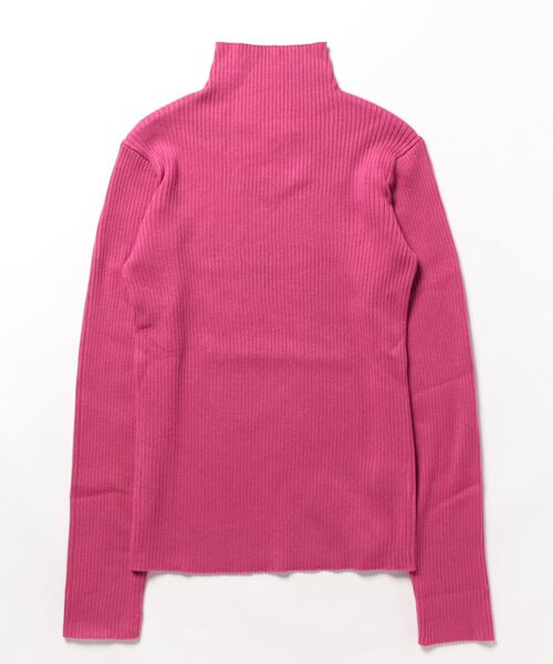 STYLEBLOCK(スタイルブロック)の「綿タッチブレーティングリブニットボトルネックプルオーバー(ニット/セーター・レディース・ホワイト系その他/ブラック/オフホワイト/グレイッシュベージュ/ピンク・M)」の5枚目の写真