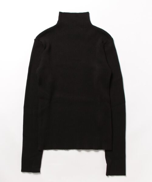 STYLEBLOCK(スタイルブロック)の「綿タッチブレーティングリブニットボトルネックプルオーバー(ニット/セーター・レディース・ホワイト系その他/ブラック/オフホワイト/グレイッシュベージュ/ピンク・M)」の1枚目の写真