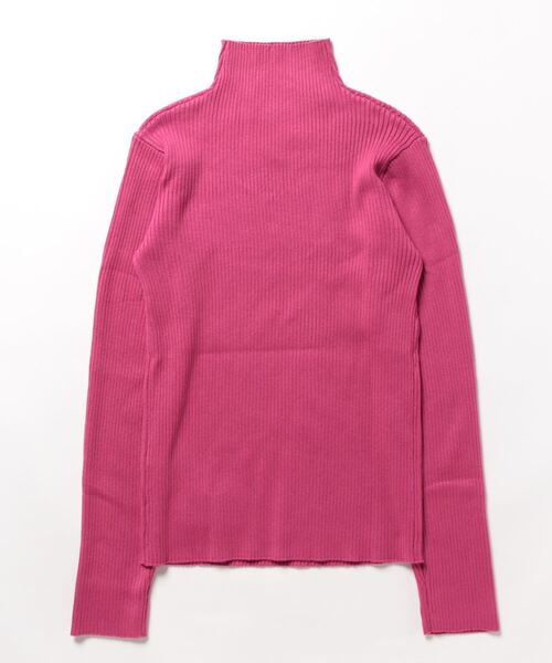 STYLEBLOCK(スタイルブロック)の「綿タッチブレーティングリブニットボトルネックプルオーバー(ニット/セーター・レディース・ホワイト系その他/ブラック/オフホワイト/グレイッシュベージュ/ピンク・M)」の6枚目の写真