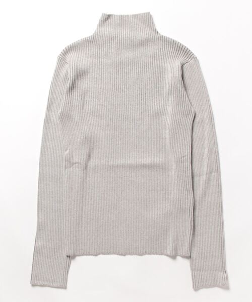 STYLEBLOCK(スタイルブロック)の「綿タッチブレーティングリブニットボトルネックプルオーバー(ニット/セーター・レディース・ホワイト系その他/ブラック/オフホワイト/グレイッシュベージュ/ピンク・M)」の7枚目の写真