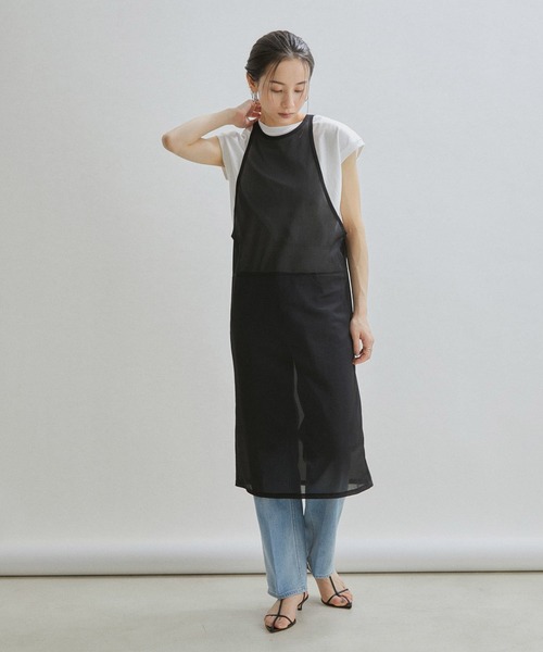 SALON adam et rope'（サロン アダム エ ロペ）の「【WEB・一部店舗限定】フレンチスリーブクロップドTシャツ/無地・ボーダー（Tシャツ/カットソー・レディース・グリーン系その他/ブラック/ベージュ/オフホワイト・FREE）」の18枚目の写真