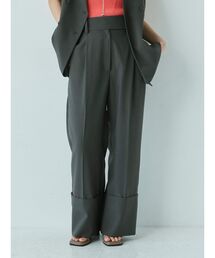 MURUA | ダブルヘムワイドパンツ【セットアップ着用可能】(スラックス)