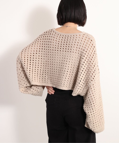 cepo(セポ)の「スカシアミショートニット セットアップ可能(ニット/セーター・レディース・ベージュ/オフホワイト・M)」の14枚目の写真