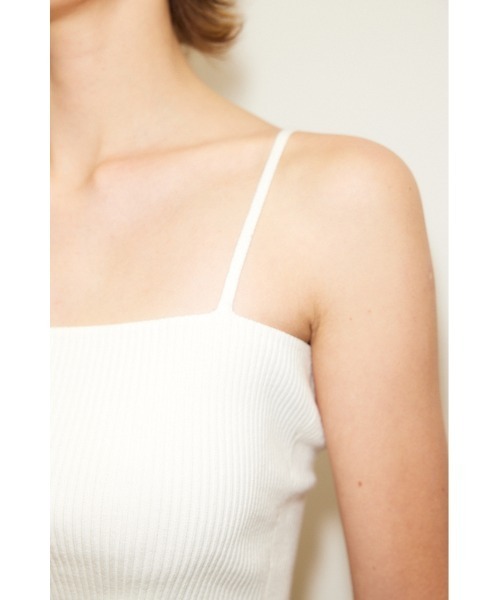 THROW by SLY（スローバイスライ）の「THROW CROP 2WAY RIB CAMI クロップド丈 2ウェイ リブキャミ ニットキャミソール（キャミソール・レディース・カーキ/ブラック/アイボリー・FREE）」の14枚目の写真