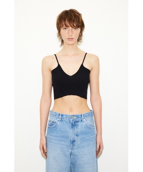 THROW by SLY（スローバイスライ）の「THROW CROP 2WAY RIB CAMI クロップド丈 2ウェイ リブキャミ ニットキャミソール（キャミソール・レディース・カーキ/ブラック/アイボリー・FREE）」の17枚目の写真