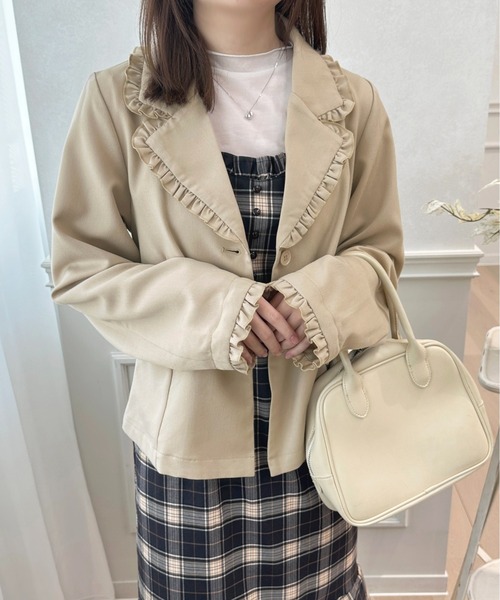 EIKOKONDO 美品♡ フリル付き多色テーラードジャケット　y06 EIKOKONDO 美品♡ フリル付き多色テーラードジャケット y06 EIKOKONDO