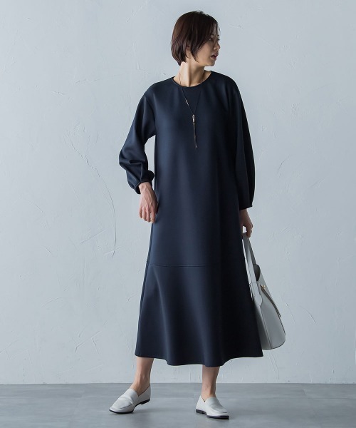 【WEB別注】【Sサイズ・丈長めあり】とろける万能ワンピース≪洗濯機で洗える≫