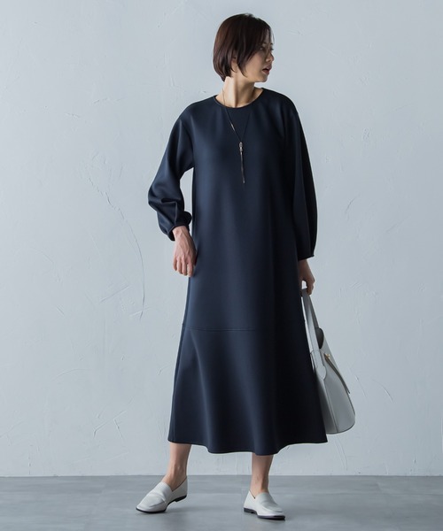 【WEB別注】【Sサイズ・丈長めあり】とろける万能ワンピース≪洗濯機で洗える≫