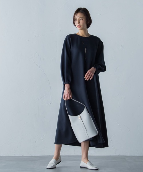 【WEB別注】【Sサイズ・丈長めあり】とろける万能ワンピース≪洗濯機で洗える≫