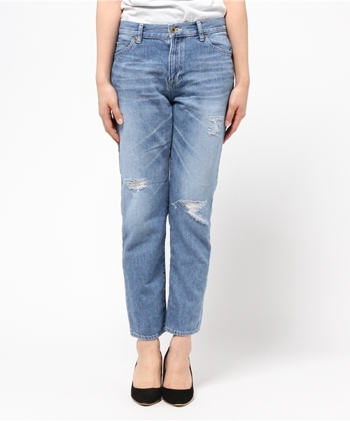 FORDMILLS（フォードミルズ）の「クラッシュデニム（デニムパンツ・レディース・ホワイト/ブルー・40/38/36/34）」の8枚目の写真