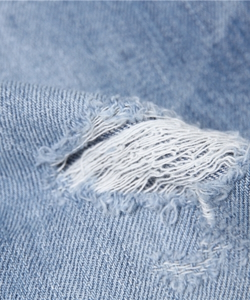 FORDMILLS（フォードミルズ）の「クラッシュデニム（デニムパンツ・レディース・ホワイト/ブルー・40/38/36/34）」の7枚目の写真