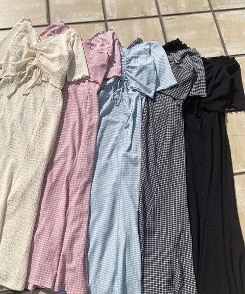 one after another NICE CLAUP（ワンアフターアナザーナイスクラップ）の「マルチWAYで着回せる。しぼしぼセットワンピース（ワンピース・レディース・ピンク/ブラック/サックスブルー/アイボリー/ブラック系その他/ネイビー・FREE）」の22枚目の写真