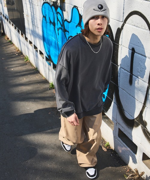 MSG（エムエスジー）の「裏毛インディゴ染めアウトステッチトレーナー