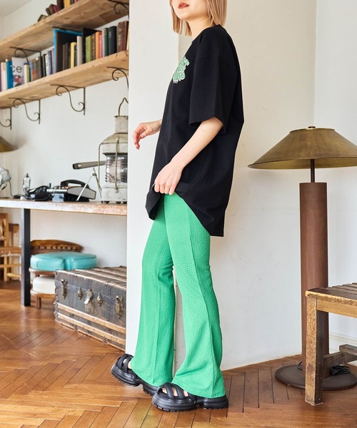 PBLIM(ページボーイリム)の「PAGEBOYLIM/フクレジャガードフレアパンツ(その他パンツ・レディース・ブラック/オフホワイト/グリーン・FREE)」の19枚目の写真