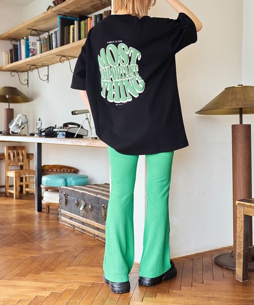 PBLIM(ページボーイリム)の「PAGEBOYLIM/フクレジャガードフレアパンツ(その他パンツ・レディース・ブラック/オフホワイト/グリーン・FREE)」の20枚目の写真