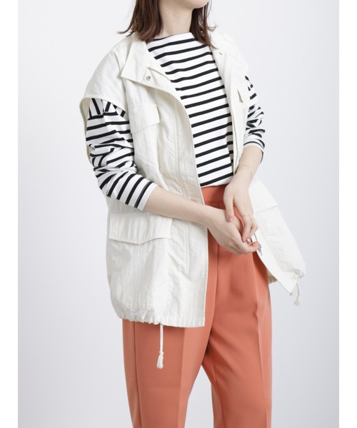 Samansa Mos2 blue（サマンサモスモスブルー）の「ミリタリーベスト（ベスト・レディース・チャコール/カーキ/オフホワイト・ﾌﾘ-）」の22枚目の写真