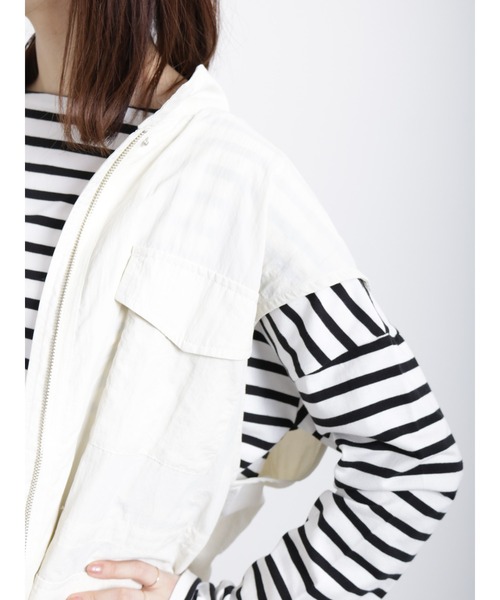 Samansa Mos2 blue（サマンサモスモスブルー）の「ミリタリーベスト（ベスト・レディース・チャコール/カーキ/オフホワイト・ﾌﾘ-）」の8枚目の写真