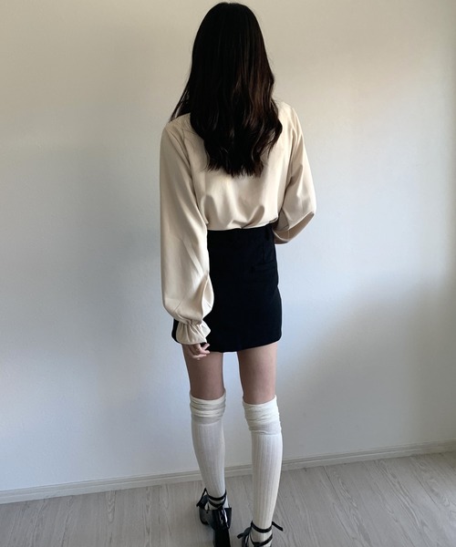 Silly(シリー)の「【可愛い春コーデに♪】ビッグレース衿キャンディスリーブブラウス(シャツ/ブラウス・レディース・アイボリー/グレー/ホワイト・SMALL/MEDIUM/LARGE)」の17枚目の写真