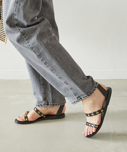 IENA 新品未使用ANCIENT GREEK SANDALS 黒　37 VERMEIL par iena（ヴェルメイユパーイエナ）の「【ANCIENT