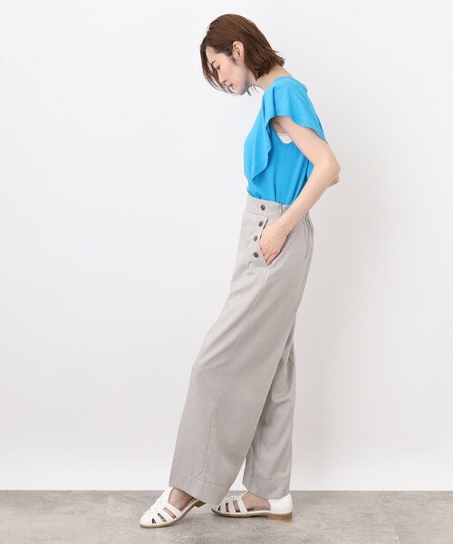 grove（グローブ）の「◆ハイウエスト麻調マリンパンツ（その他パンツ・レディース・ブルー/グレー/グレー系その他・02/03/05/01/04）」の5枚目の写真