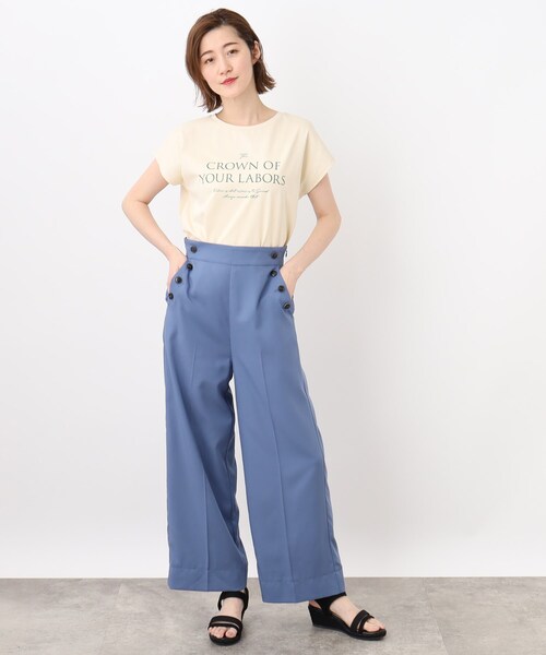 grove（グローブ）の「◆ハイウエスト麻調マリンパンツ（その他パンツ・レディース・ブルー/グレー/グレー系その他・02/03/05/01/04）」の9枚目の写真