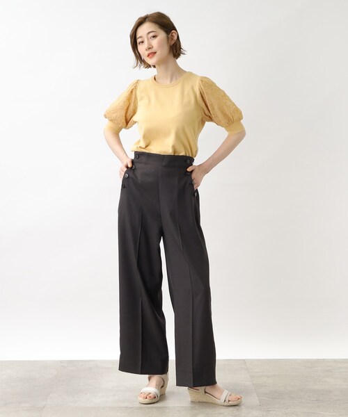 grove（グローブ）の「◆ハイウエスト麻調マリンパンツ（その他パンツ・レディース・ブルー/グレー/グレー系その他・02/03/05/01/04）」の14枚目の写真