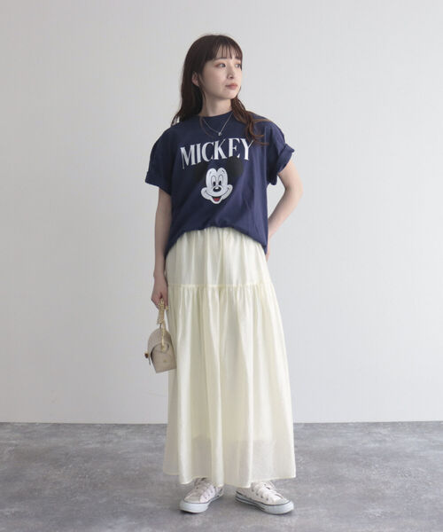 fredy emue（フレディエミュ）の「【fredy emue/フレディエミュ】シアーギャザースカート（スカート・レディース・ライトグリーン/クリーム/ブラック・36/38）」の16枚目の写真