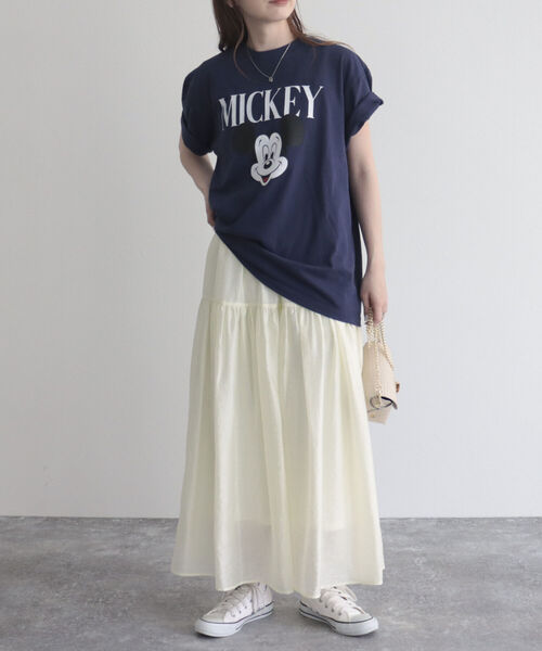 fredy emue（フレディエミュ）の「【fredy emue/フレディエミュ】シアーギャザースカート（スカート・レディース・ライトグリーン/クリーム/ブラック・36/38）」の21枚目の写真