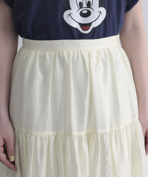 fredy emue（フレディエミュ）の「【fredy emue/フレディエミュ】シアーギャザースカート（スカート・レディース・ライトグリーン/クリーム/ブラック・36/38）」の7枚目の写真