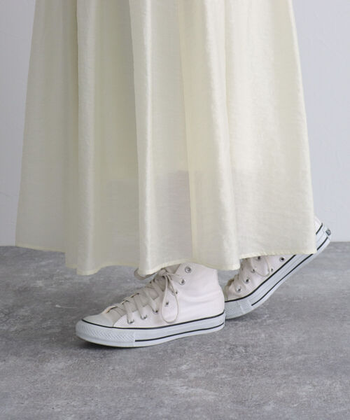 fredy emue（フレディエミュ）の「【fredy emue/フレディエミュ】シアーギャザースカート（スカート・レディース・ライトグリーン/クリーム/ブラック・36/38）」の8枚目の写真