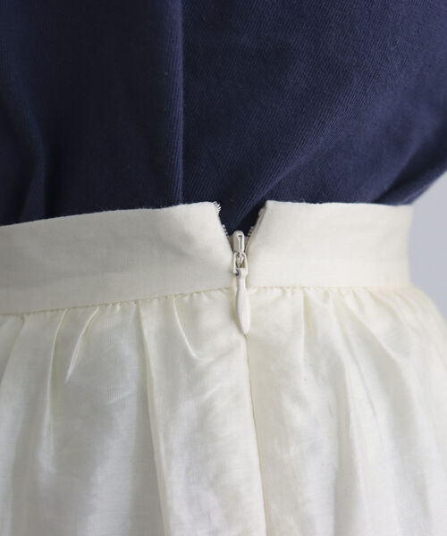 fredy emue（フレディエミュ）の「【fredy emue/フレディエミュ】シアーギャザースカート（スカート・レディース・ライトグリーン/クリーム/ブラック・36/38）」の10枚目の写真