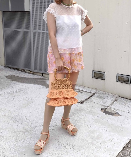 Casselini（キャセリーニ）の「Casselini(キャセリーニ)ペーパーバンブーバッグ（ハンドバッグ・レディース・オレンジ/ベージュ/ブラック・FREE）」の18枚目の写真