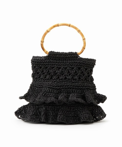 Casselini（キャセリーニ）の「Casselini(キャセリーニ)ペーパーバンブーバッグ（ハンドバッグ・レディース・オレンジ/ベージュ/ブラック・FREE）」の5枚目の写真