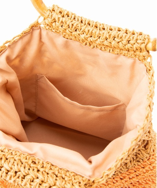 Casselini（キャセリーニ）の「Casselini(キャセリーニ)ペーパーバンブーバッグ（ハンドバッグ・レディース・オレンジ/ベージュ/ブラック・FREE）」の10枚目の写真