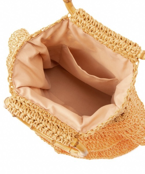 Casselini（キャセリーニ）の「Casselini(キャセリーニ)ペーパーバンブーバッグ（ハンドバッグ・レディース・オレンジ/ベージュ/ブラック・FREE）」の11枚目の写真