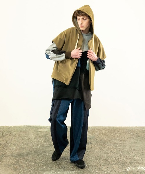 masterkey(マスターキー)の「mcg3265-COMFORT-HOODIE フーディーポンチョ(カーディガン/ボレロ・メンズ・サンドベージュ/ブラウン/ブラック・FREE)」の15枚目の写真