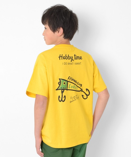 GLAZOS（グラソス）の「【接触冷感】フィッシングプリント半袖Tシャツ（Tシャツ/カットソー・キッズ・ブラック/イエロー・140cm/150cm/170cm/160cm）」の2枚目の写真