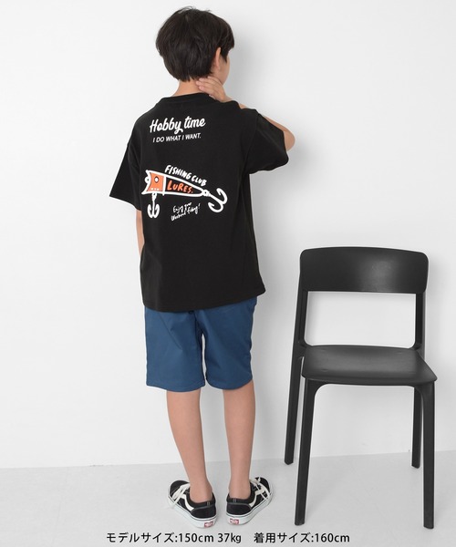 GLAZOS（グラソス）の「【接触冷感】フィッシングプリント半袖Tシャツ（Tシャツ/カットソー・キッズ・ブラック/イエロー・140cm/150cm/170cm/160cm）」の3枚目の写真