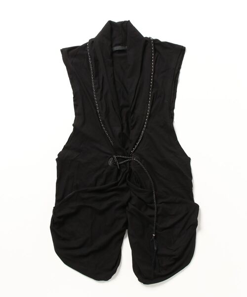 KMRii（ケムリ）の「KMRiiケムリ/ノースリーブ ベスト（ベスト・メンズ・ブラック・F）」の3枚目の写真
