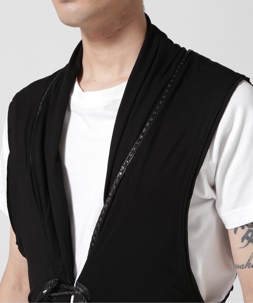 KMRii（ケムリ）の「KMRiiケムリ/ノースリーブ ベスト（ベスト・メンズ・ブラック・F）」の8枚目の写真