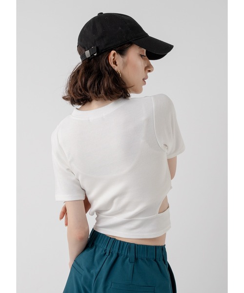 Adoon plain(アドーンプレーン)の「ウエストカットトップス(Tシャツ/カットソー・レディース・ライトグリーン/ホワイト/ライトブルー/ブラック・FREE)」の20枚目の写真