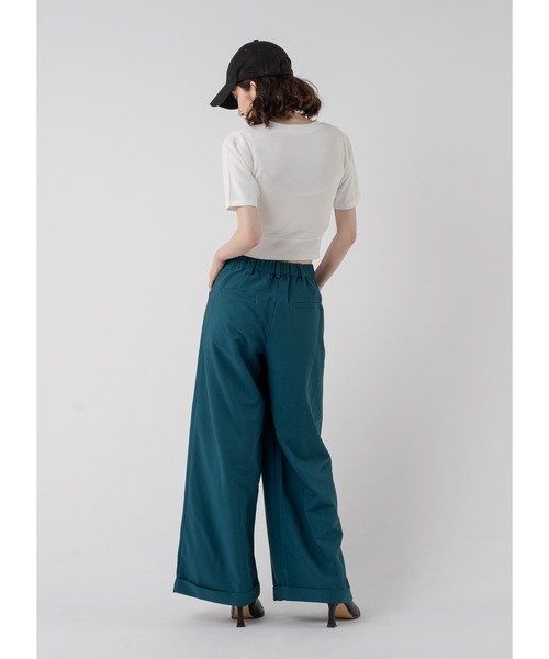 Adoon plain(アドーンプレーン)の「ウエストカットトップス(Tシャツ/カットソー・レディース・ライトグリーン/ホワイト/ライトブルー/ブラック・FREE)」の13枚目の写真