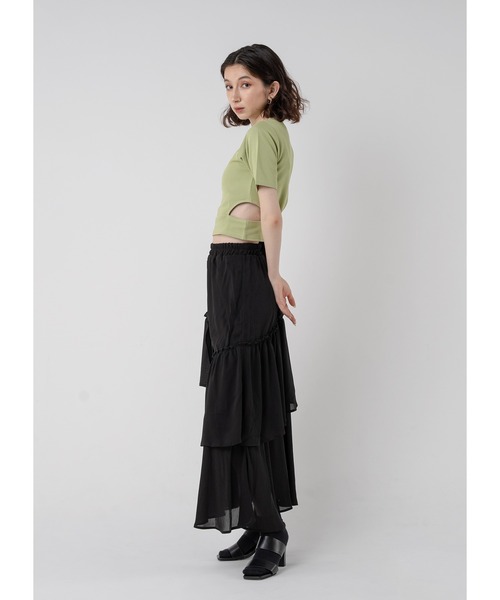 Adoon plain(アドーンプレーン)の「ウエストカットトップス(Tシャツ/カットソー・レディース・ライトグリーン/ホワイト/ライトブルー/ブラック・FREE)」の21枚目の写真