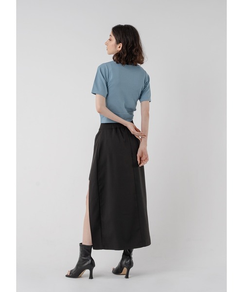 Adoon plain(アドーンプレーン)の「ウエストカットトップス(Tシャツ/カットソー・レディース・ライトグリーン/ホワイト/ライトブルー/ブラック・FREE)」の12枚目の写真