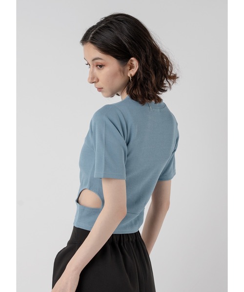 Adoon plain(アドーンプレーン)の「ウエストカットトップス(Tシャツ/カットソー・レディース・ライトグリーン/ホワイト/ライトブルー/ブラック・FREE)」の19枚目の写真