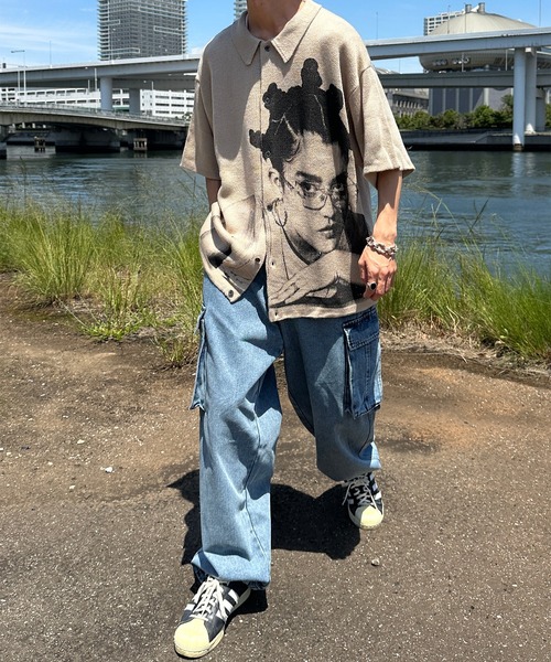 Perushu（ペルーシュ）の「ユーズドライクアソートニットシャツ（カーディガン/ボレロ・メンズ・パープル/ブラック/アイボリー/ブラウン・MEDIUM/LARGE）」の10枚目の写真