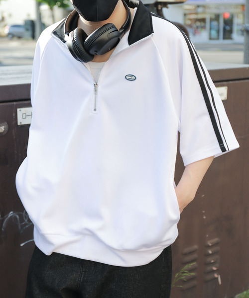 UNCORD（アンコード）の「【UNCORD】half zip loose fit tee jaket/ハーフジップルーズフィットティージャケット（Tシャツ/カットソー・メンズ・ブルー/グリーン/オフホワイト/ブラック・MEDIUM/LARGE/X-LARGE）」の7枚目の写真