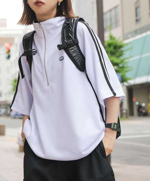 UNCORD（アンコード）の「【UNCORD】half zip loose fit tee jaket/ハーフジップルーズフィットティージャケット（Tシャツ/カットソー・メンズ・ブルー/グリーン/オフホワイト/ブラック・MEDIUM/LARGE/X-LARGE）」の18枚目の写真